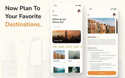 Travel App Design branding design graphic design illustration logo typography ui ux vector