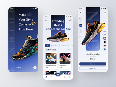 ShoeVista - eCommerce | Application | Shoes | Online app design concept creative e commerce ecommerce fashion mobile app design mobile design mobile ui online shopping online store saas shoes shoes app shoes shopping shop shopping app smart store ui