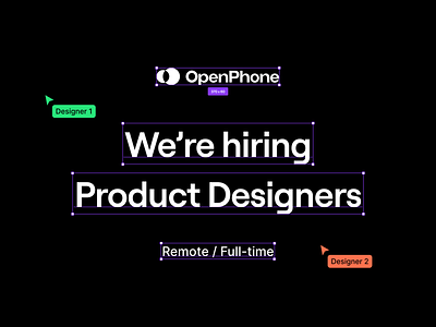 We're hiring! clean hiring minimal product designers simple