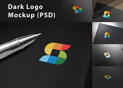 Dark Logo Mockup (PSD) download mock up download mockup logo mockup mockup mockups psd psd mockup