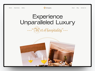 Empire - Hotel Website Design branding design graphic design hospitality hotel landing page luxury ui web design website