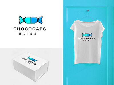 ChocoCaps Bliss 3d branding capsoul graphic design illustration illustrator logo med medical logo pharmaceutical logo photoshop