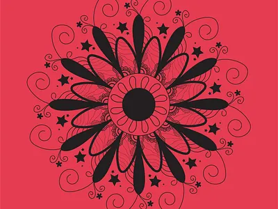 Mandala attempt beautiful design dribbble floral flower graphic design illustration illustrator mandala red symmatric vector art