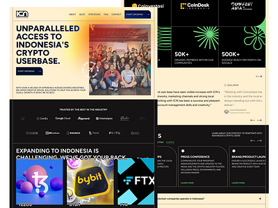 Indonesia Crypto Network exploration landing page ui website