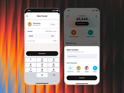 Finance App - Made by Design Beats animation bnpl fintech send sendmoney ui ux
