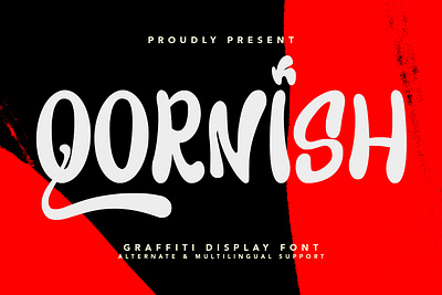 Qornish Graffiti Display Font branding font fonts graphic design logo nostalgic