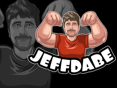 Jeff Dabe @jeffdabe armwrestler caricature cartoon cartoon character cartoon logo cartoon mascot character design design illustration logo logo creation logo design logo maker mascot mascot logo