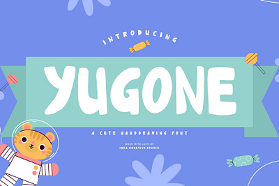 Yugone – A Cute Handdrawing Font happy