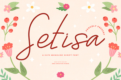 Setisa – A Cute Monoline Script Font happy