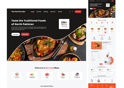 Restaurant Website Landing Page design figma graphic design hotel landing page landing page design restuarant ui ui design ux ux design web website website design