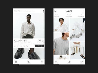 Arket Mobile Web Concept arket branding fashion fashion tech hm landingpage mobile mobile ui product design ui user experience user interface uxui visual design visual identity