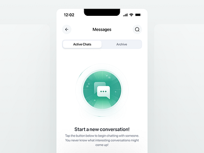 [WIP] Empty State 👀 ai ai chat animation application chat empty state illustration interaction mail message messenger mobile tab trend