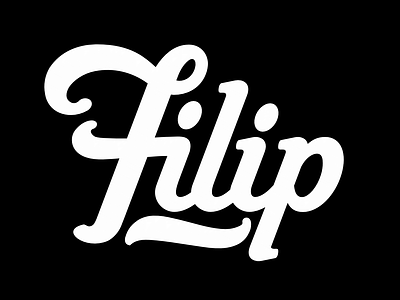 Filip Logotype branding custom design elegant filip komorowski lettering logo logotipo logotype retro script stylish typo typography vector wordmark