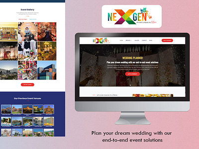 NexGen Event Management UI Design branding creative designer elementor design event management website event planner website expert graphics designer figma design modern design ui designer ux designer web designer wordpress design