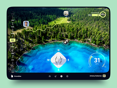 Drone Control App UI app concept control dashboard design drone fly fpv interface map mobile new popular product simulator ui ux