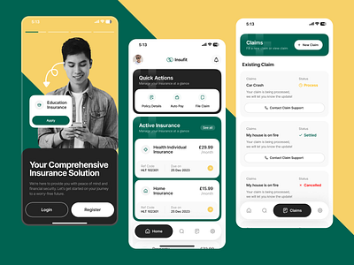 Mobile Health Insurance Idea design healthcare minimal mobile product design ui ux