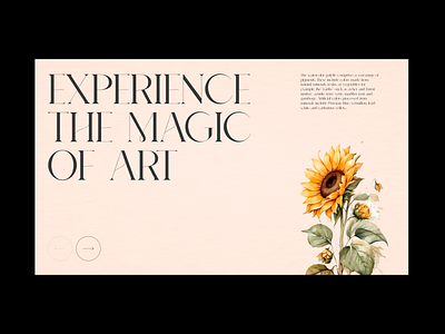 Layout Exploration art clean design explore flower graphic design layout minimal rose sunflower ui uxui watercolor web
