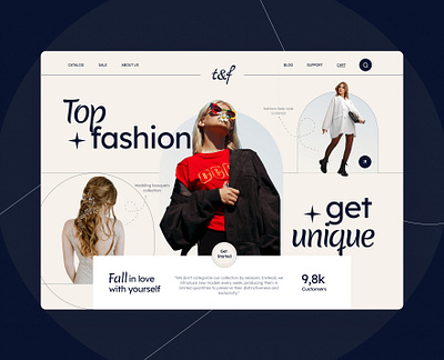 Fashion Landing Page branding fashion graphic design landing page ui white