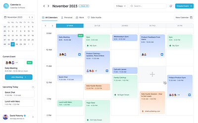 Calendar UI align ui calendar calendar view light calendar light theme product product design