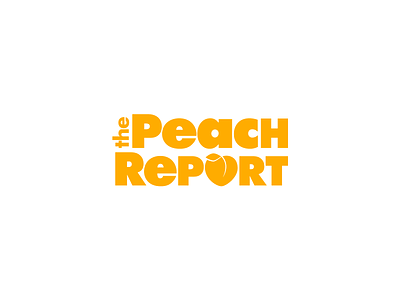 Peach Report Logo Design Proposal 3 actors bold celebrity classic eat food fruit logo mihai dolganiuc design peachy play talk timeless tv show type typography video watch wordmark youtube