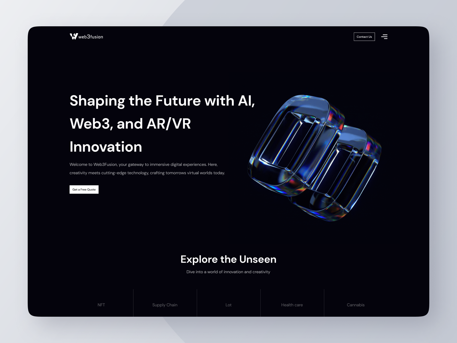 Web3 - Landingpage | AR | VR | AI By Bhautik Domadiya On Dribbble