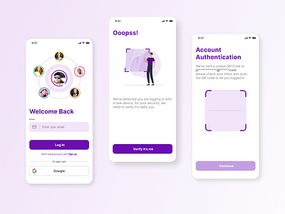 Login Approval APP UI Design app design app ui design login app screen design login approval app design mobile app design uiux design