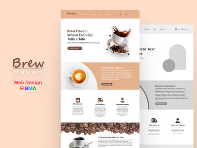 Brew Haven | Web Design branding figma graphic design logo ui web design