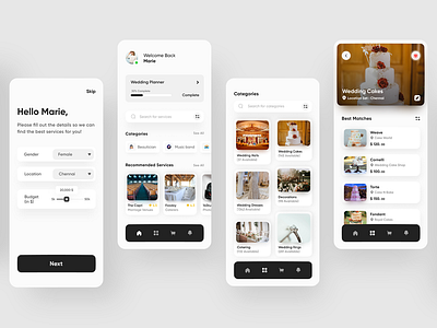 Wedding Planner APP UI Design app design app ui design wedding app design wedding planner app wedding planner app design