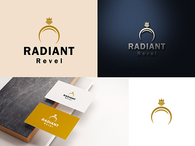 Radiant Revel art branding compeny logo creative logo designer gold graphic design illustrator jueleries design logo photoshop shot