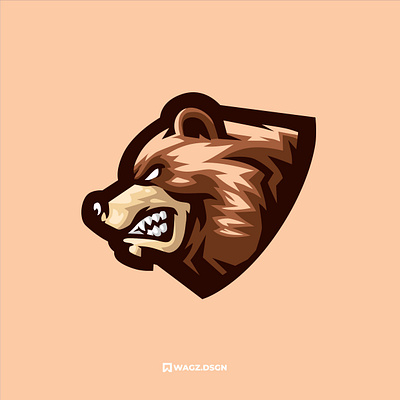 RAGING BEAR angry animal bear branding design graphic design logo mascot mascot logo vector
