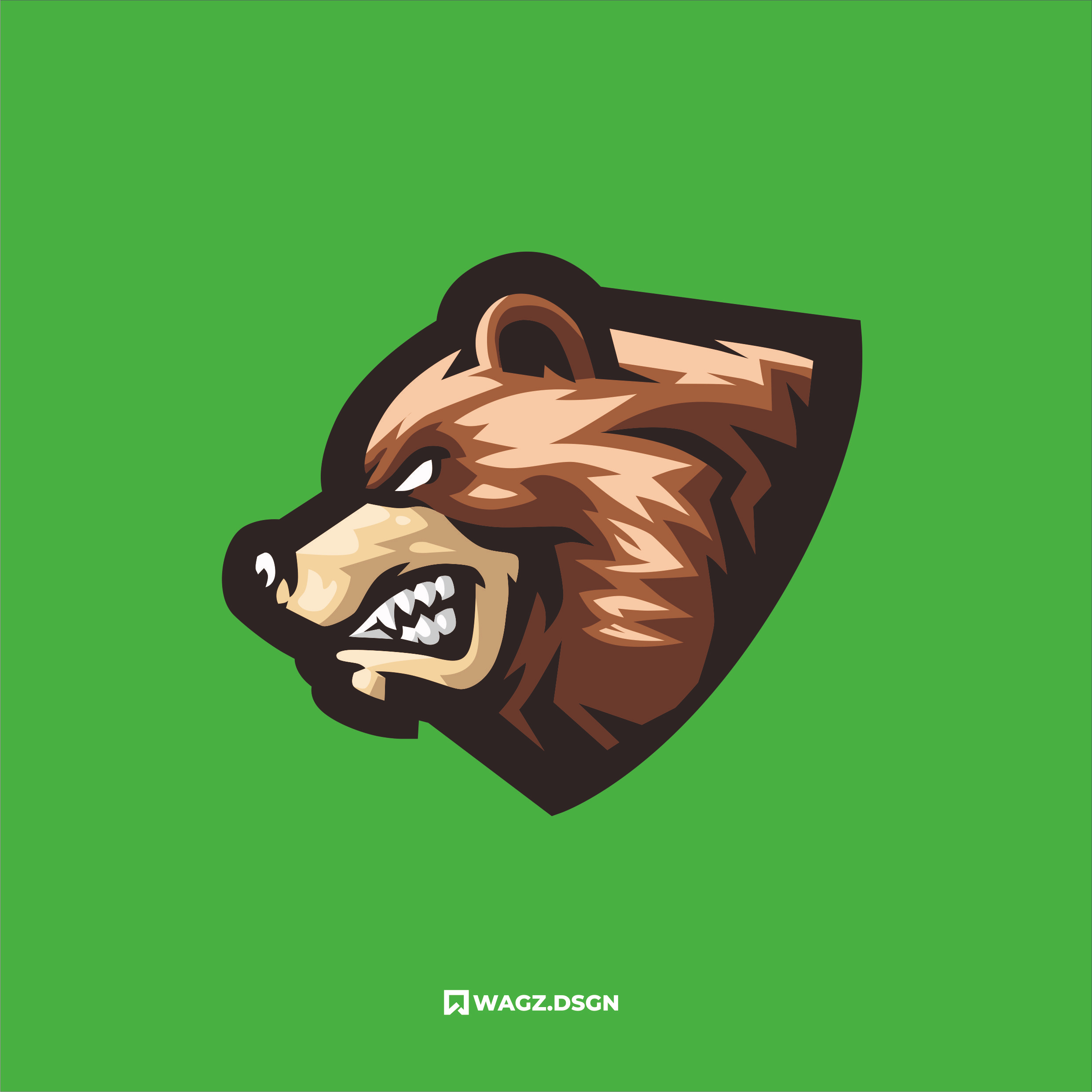 RAGING BEAR angry animal bear branding design graphic design logo mascot mascot logo vector