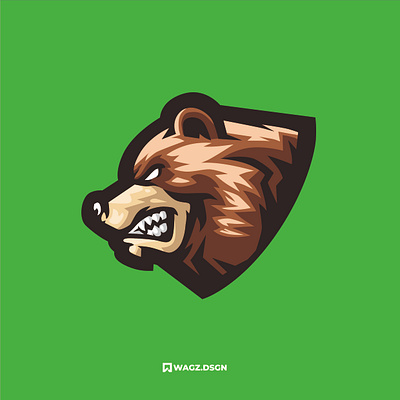 RAGING BEAR angry animal bear branding design graphic design logo mascot mascot logo vector
