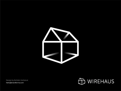 Wireframe House – Logo Concept // For SALE branding home house logo logomark