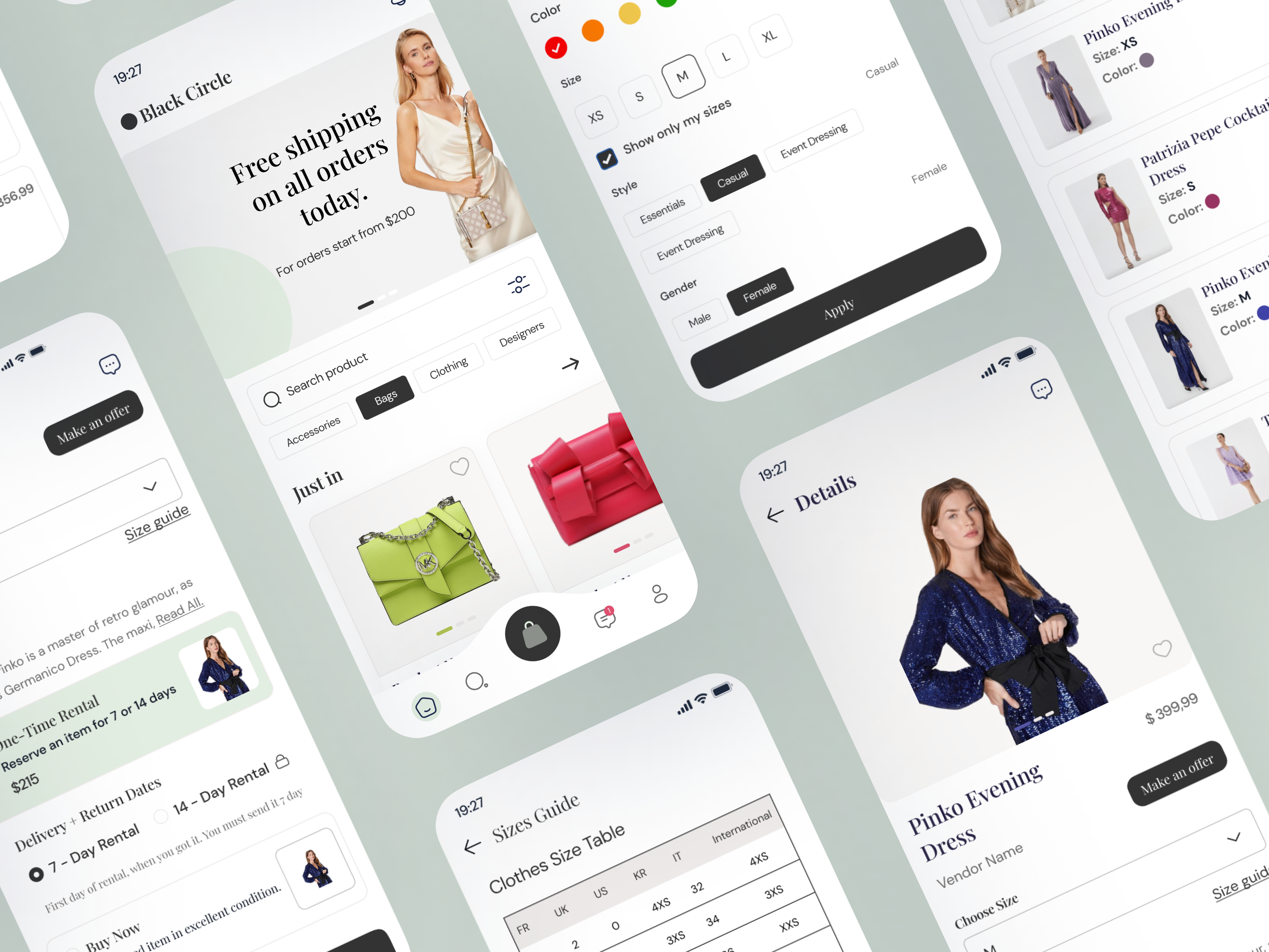 UI/UX for E-commerce Fashion Mobile App Resale & Rent Clothes ai bag cart clothes dress e commerce fashion figma mobile app design mobile ui rent resale shop uiuxdesign web