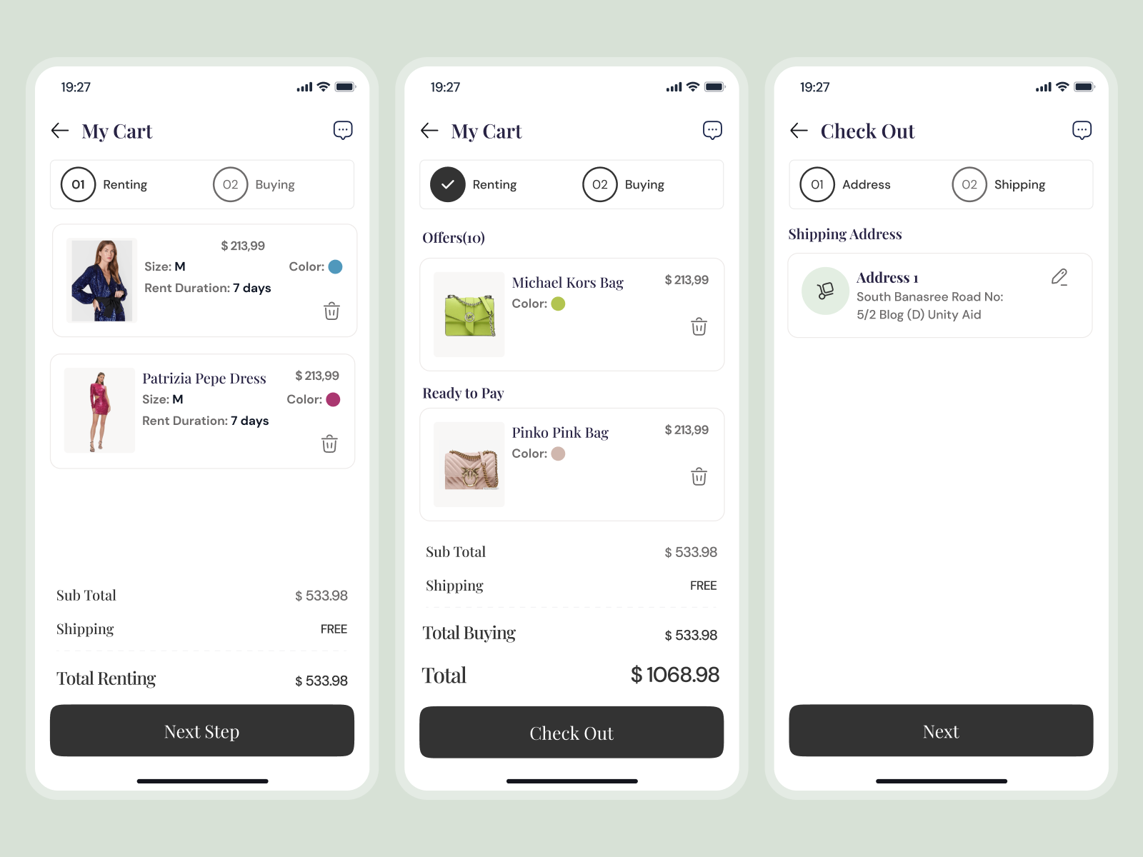UI/UX for E-commerce Fashion Mobile App Resale & Rent Clothes by Anna ...