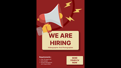 We are hiring template illustration