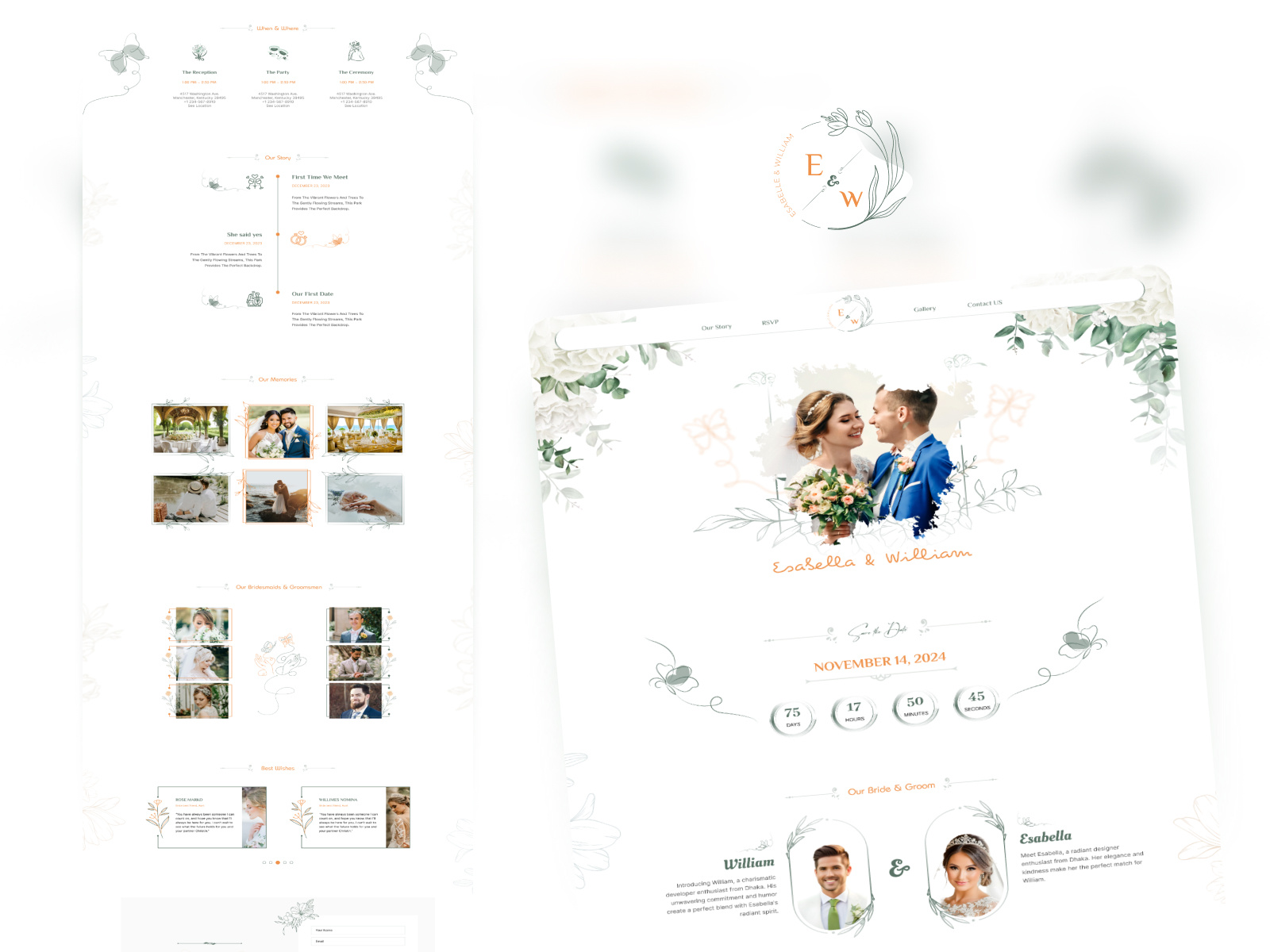 Wedding Event Template Design event template ui web template wedding