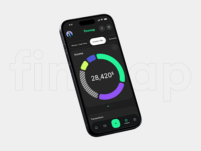 Finmap - Finance Management Mobile App design concept finance inspiration mobile app ui ux