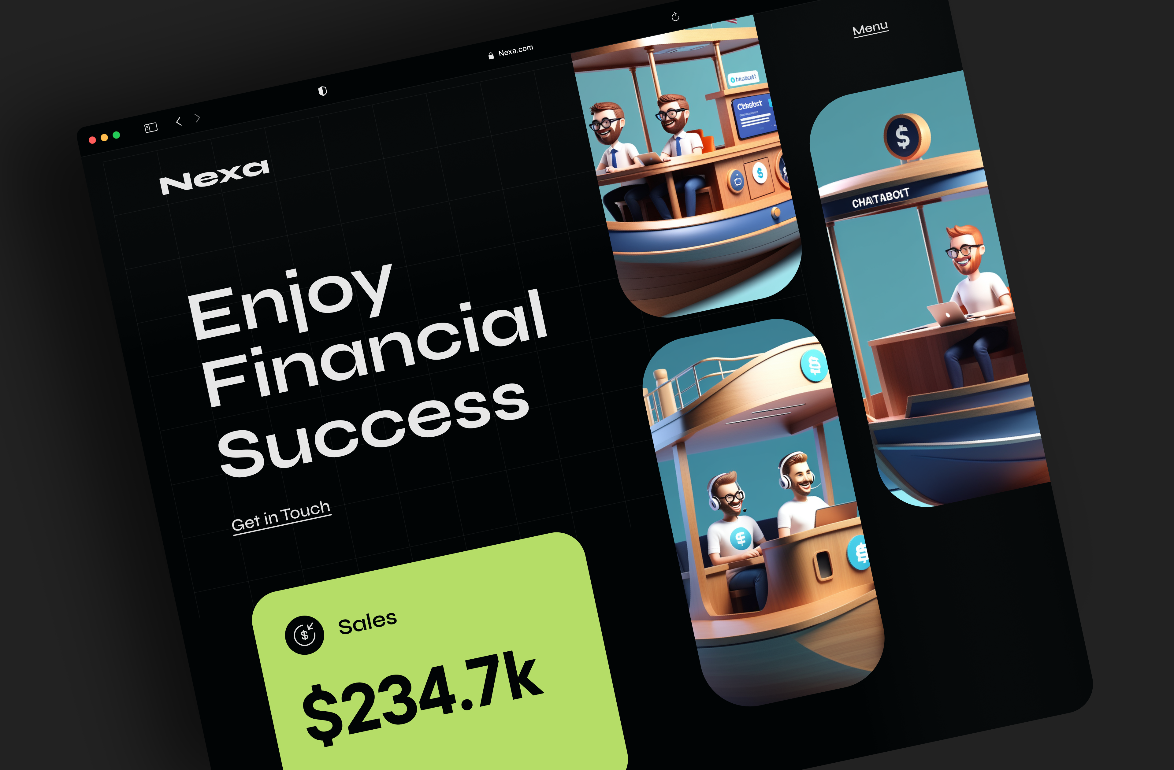 Landing Page for Fintech Chatbot chatbot landing page finance services homepage fintech homepage homepage landing page