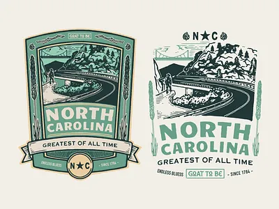 Goat To Be - Blue Ridge Parkway apparel apparel design artwork badge branding clothing clothing design graphic design illustration logo merchandise vintage vintage design vintage illustration