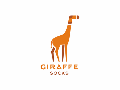 Giraffe Socks brand branding design giraffe graphic design icon illustration logo socks symbol