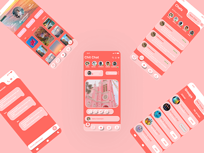 Social Media UI Concept branding chatt app graphic design illustration mobile app ui ui design