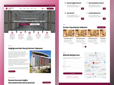 Firat University Hospital | Landing Page app showcase concept concept design design firat firat university healthcare hospital landing landing page medical ui university ux web website