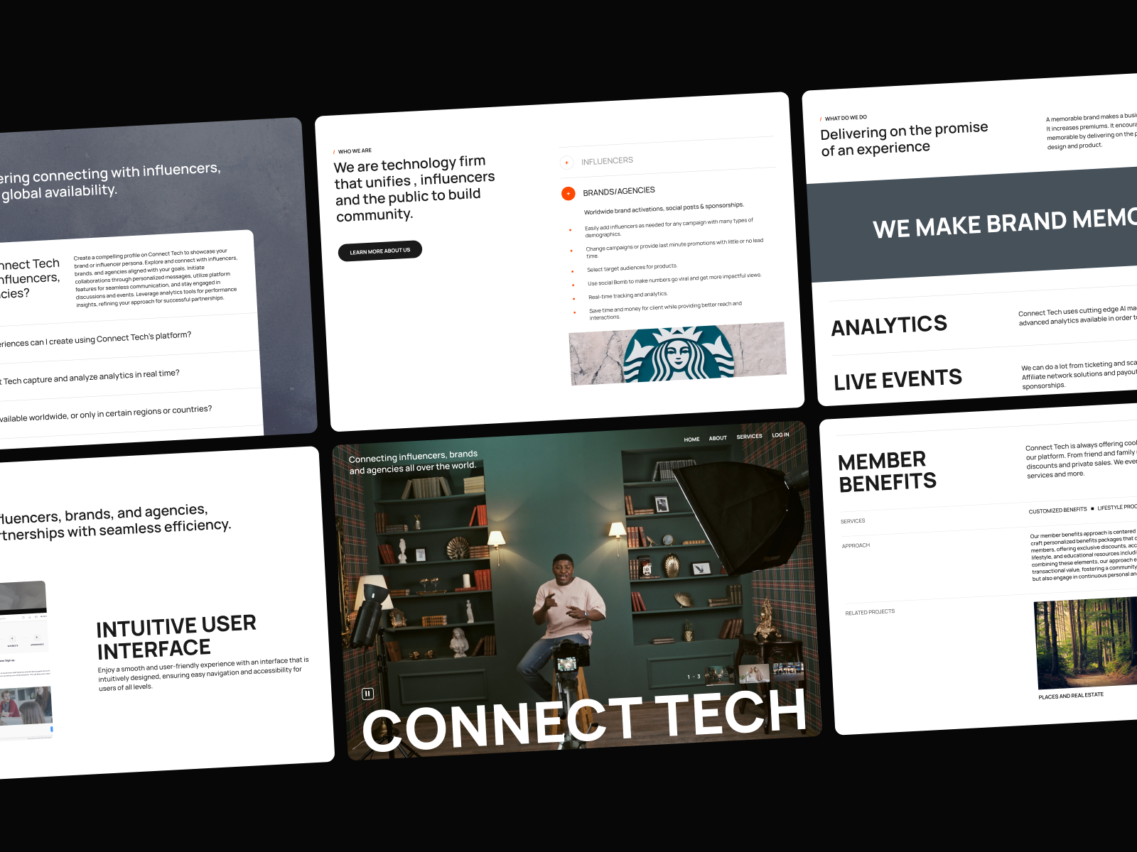 Connect Tech - Marketing Platform Landing UI agency brand branding clean design influencer landing main page marketing minimal platform social trend ui ui design user experience ux web wed design