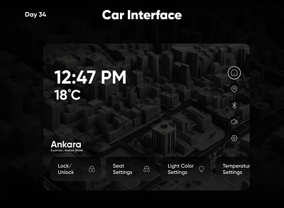 Daily UI Design Challenge Car Interface | #uix101 car ınterface dailyui design ui uidesing uix101 ux