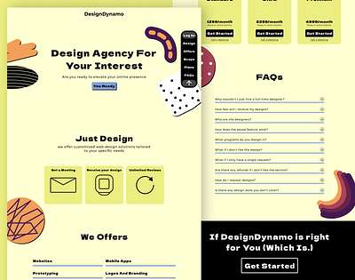 Design Dynamo A digital agency website design design designdynamo digital agency landing page design product designer ui ux ux designer webpage design website design