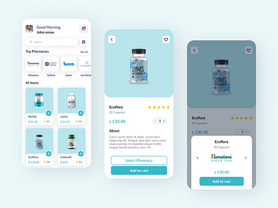 Buy Your Pill From Home! Online Medicine Shopping APP UI Design app design app ui design medicine shopping app mobile app design online medicine shopping