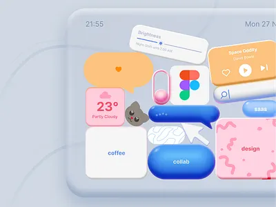 Bunch of Widgets flat graphic design icons illustration ui vector webdesign