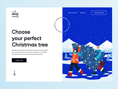 Christmas trees • Landing page design illustration logo typography ui ux vector