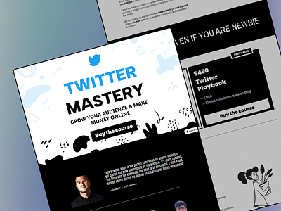 Twitter Mastery LP branding design graphic design illustration logo ui ux vector web webstite